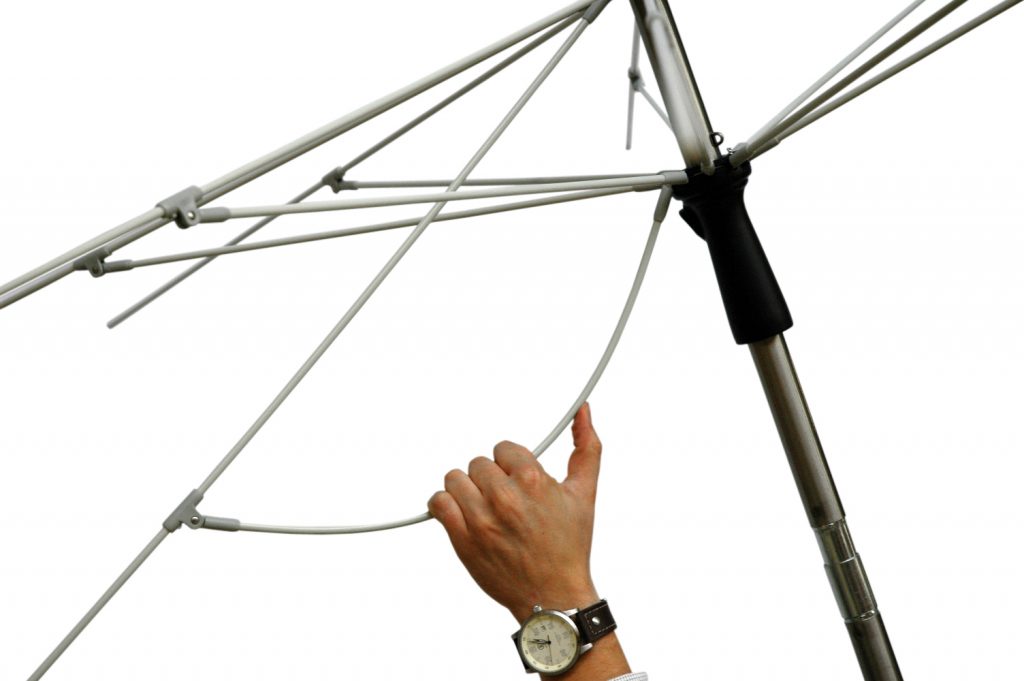 Windbreaker Sonnenschirm 200 cm grau – Gartenmöbeloase. Online Shop mit