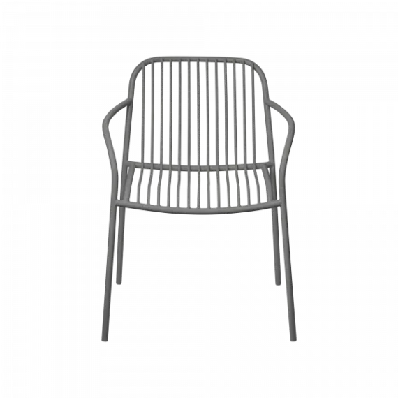 Yua Stuhl Wire granit mit Armlehne