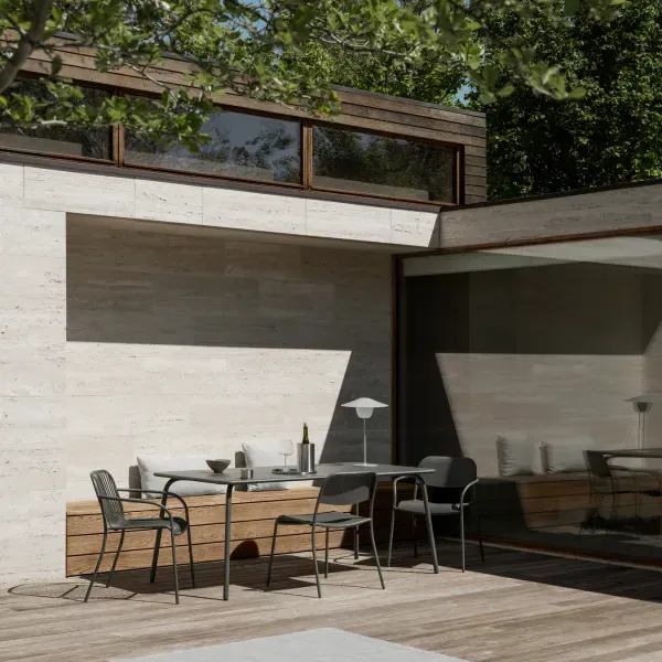 Yua Stuhl Wire granit mit Armlehne – Bild 3